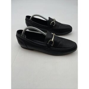 Sophia Taylor Mens Black Leather Bit Loafer Shoes